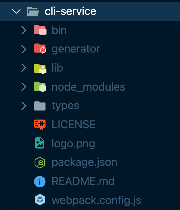 cli service 밑의 웹팩 설정 파일